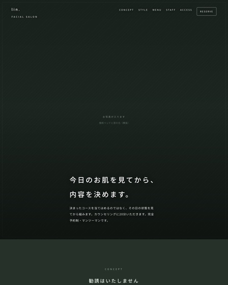 S2 世界観 のホームページ見本